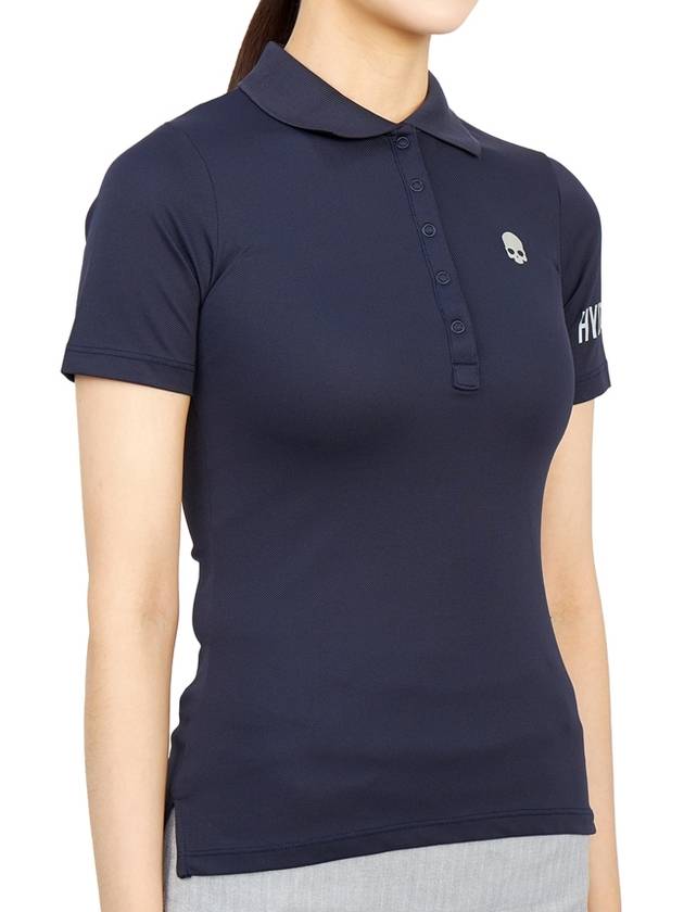 Women's Golf Picket Logo Short Sleeve PK Shirt Navy - HYDROGEN - BALAAN 4