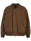 Thule Cotton Reversible Bomber Jacket Dark Khaki Desert Mist - LORO PIANA - BALAAN 5