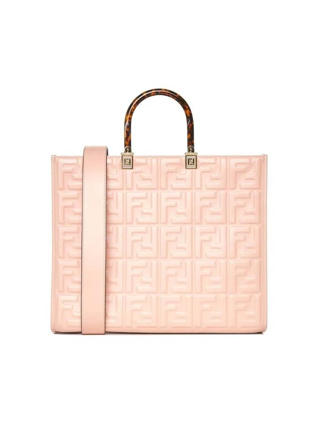 Sunshine FF Logo Medium Tote Bag Pink - FENDI - BALAAN 1