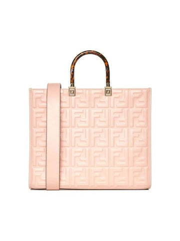 Sunshine FF Logo Medium Tote Bag Pink - FENDI - BALAAN 1