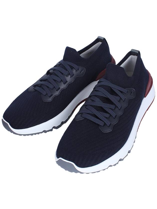 Knit Running Sneakers Navy - BRUNELLO CUCINELLI - BALAAN 3