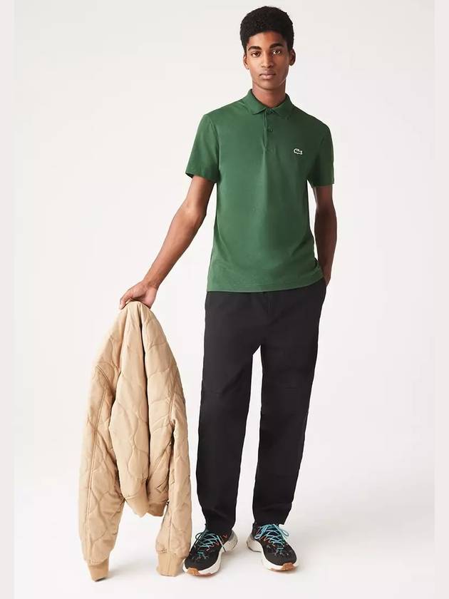 Men's Regular Fit Logo Short Sleeve Polo Shirt Green - LACOSTE - BALAAN 4