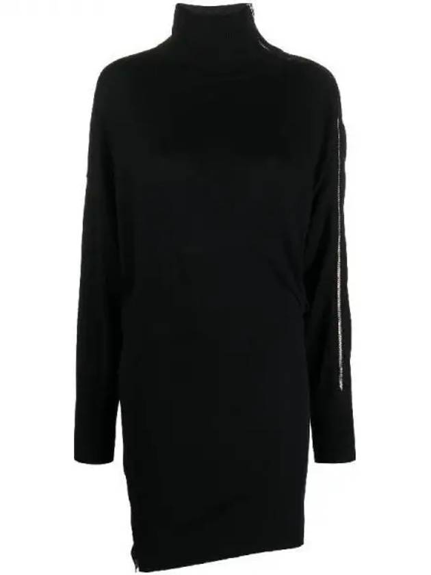 GAELYS Asymmetric zipper neck wool dress - ISABEL MARANT - BALAAN 1