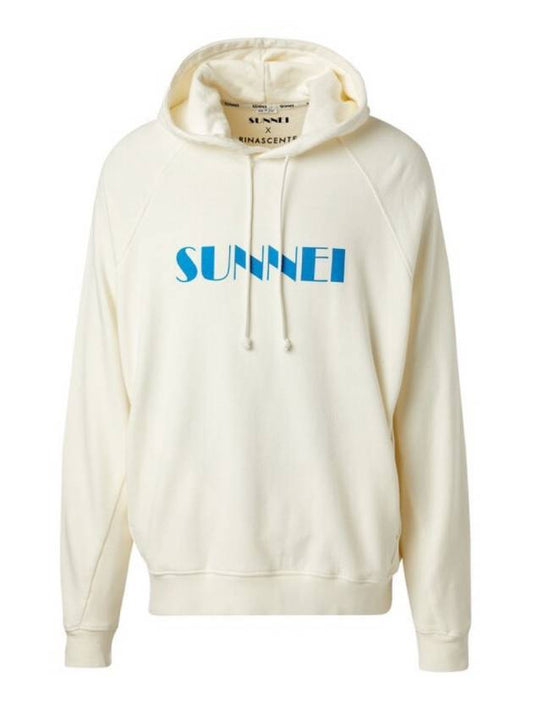 Men's Logo Cotton Hoodie Ivory - SUNNEI - BALAAN 2