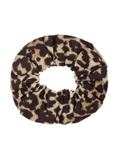 Leopard Cotton Scrunchie Brown - GANNI - BALAAN 2