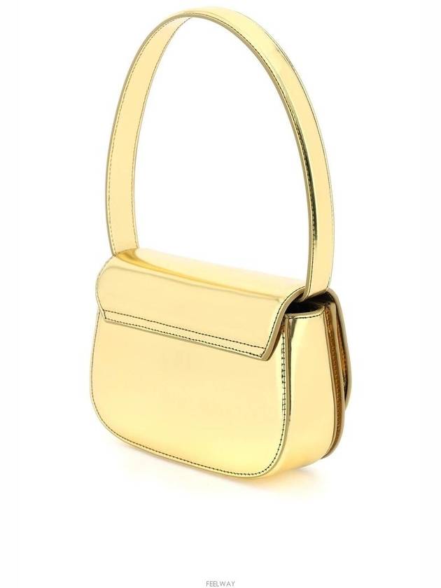 1DR Mirrored Leather Shoulder Bag Gold - DIESEL - BALAAN 4