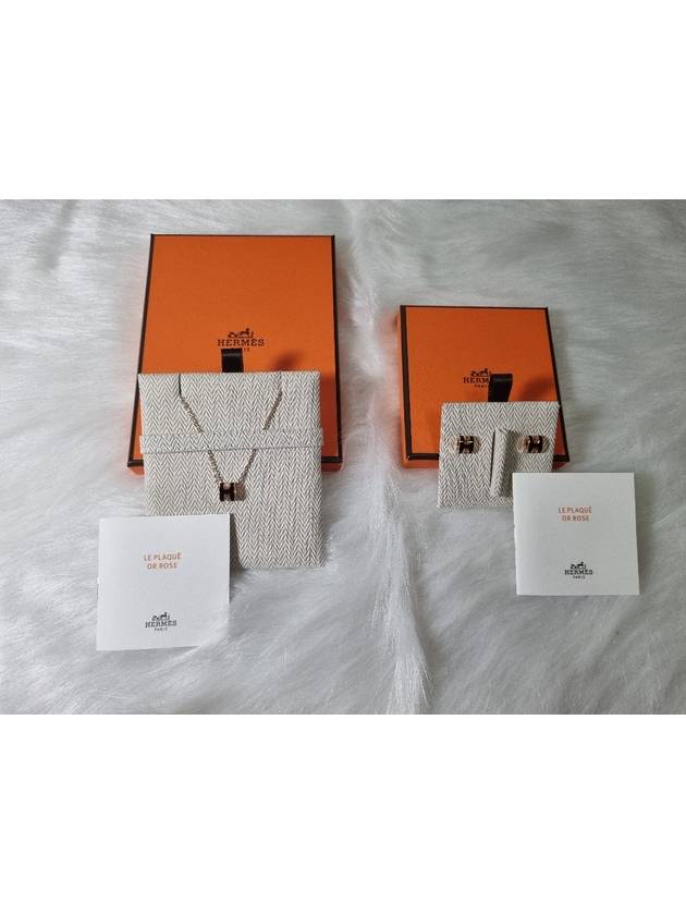 Mini Pop H Pendant Rose Gold & Noir - HERMES - BALAAN 2