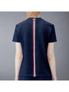 Center Bag Women s Cotton Pique Short Sleeve T Shirt FJS013A 00050 - THOM BROWNE - BALAAN 3