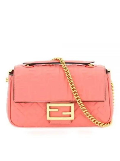 Baguette Medium Nappa Leather Chain Shoulder Bag Pink - FENDI - BALAAN 2