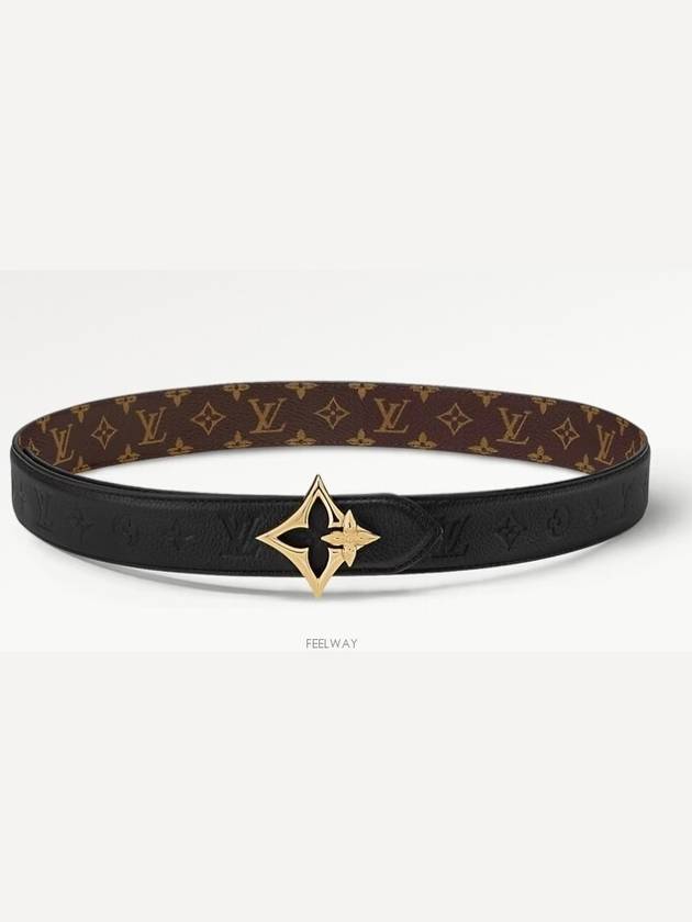 LV Flowergram 30MM Reversible Leather Belt Black Brown - LOUIS VUITTON - BALAAN 4