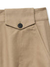 Heavy Chino Midi A Line Skirt Beige - NOIRER FOR WOMEN - BALAAN 6