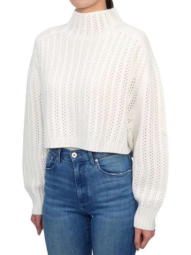 Hodeida Crop Knit Top White - MAX MARA - BALAAN 4