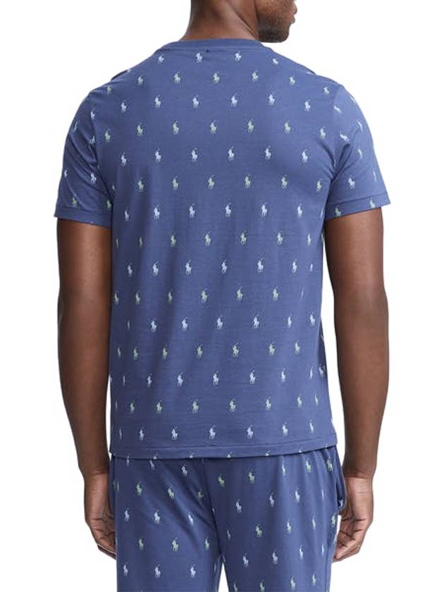 Men's All Over Pony Sleepwear Short Sleeve T-Shirt Blue - POLO RALPH LAUREN - BALAAN 4