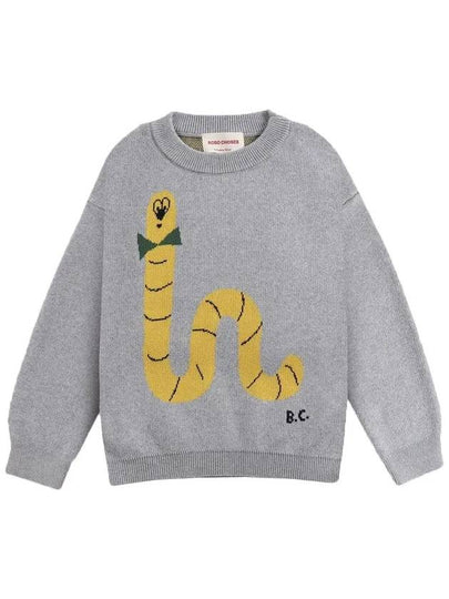 Kids Scholar Warm Crew Neck Knit 221AC057 905 - BOBO CHOSES - BALAAN 2