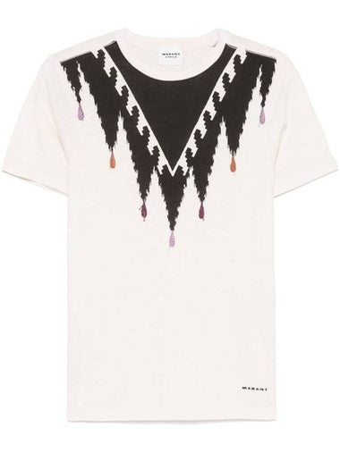 Isabel Marant Étoile Zewel Printed Cotton T-Shirt Clothing - ISABEL MARANT ETOILE - BALAAN 1