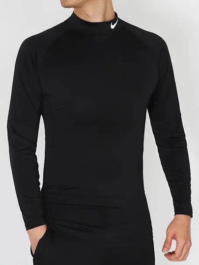 Pro Dri-Fit Fitness Mock Neck Long Sleeve T-Shirt Black - NIKE - BALAAN 2