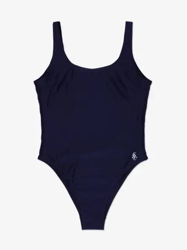 Carla Scoop Neck One-Piece Swimsuit Navy - SPORTY & RICH - BALAAN 2