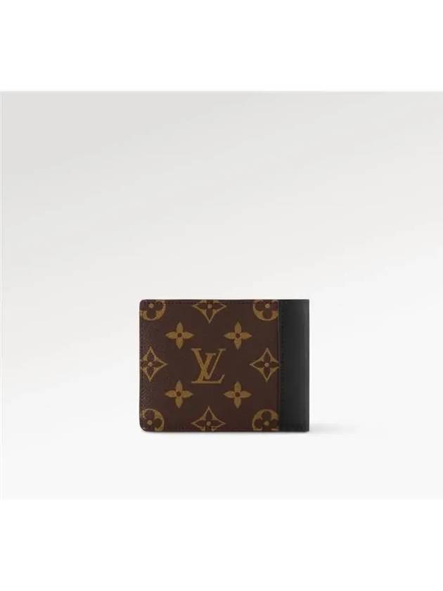 Multiple 2-Fold Bifold Wallet Brown Black - LOUIS VUITTON - BALAAN 6