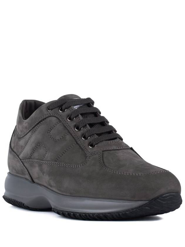 interactive suede low-top sneakers gray - HOGAN - BALAAN 4