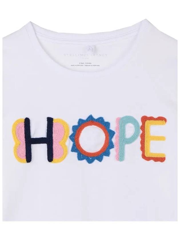 21SS Women's Hope Embroidery Tshirt White 602648 SQJD9 9000 - STELLA MCCARTNEY - BALAAN 4