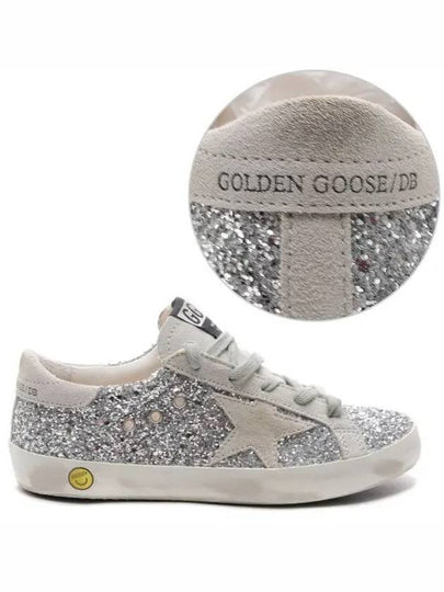 Kids Superstar Glitter Low Top Sneakers Silver - GOLDEN GOOSE - BALAAN 2