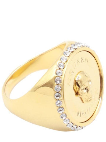 Alexander McQueen Gold Tone Metal Ring - ALEXANDER MCQUEEN - BALAAN 1