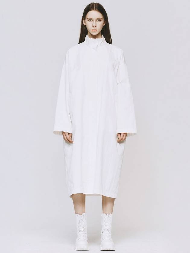 WOMEN DREAMER LONG DUST COAT WHITE OVERSIZE ZIPUP COAT - MONOPHOBIA - BALAAN 1