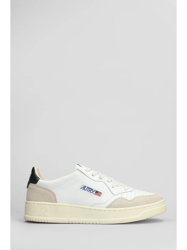 Medalist Leather Suede Green Tab Low Top Sneakers White - AUTRY - BALAAN 2