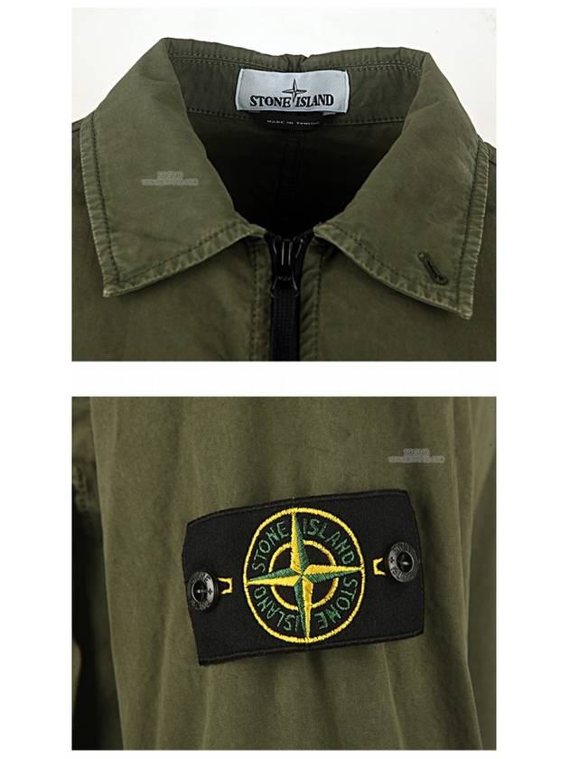 Men's Waffen Patch Chest Pocket Shirt Jacket Khaki - STONE ISLAND - BALAAN.