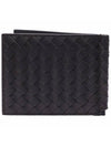 Intrecciato Money Clip Card Wallet Dark Brown - BOTTEGA VENETA - BALAAN 5