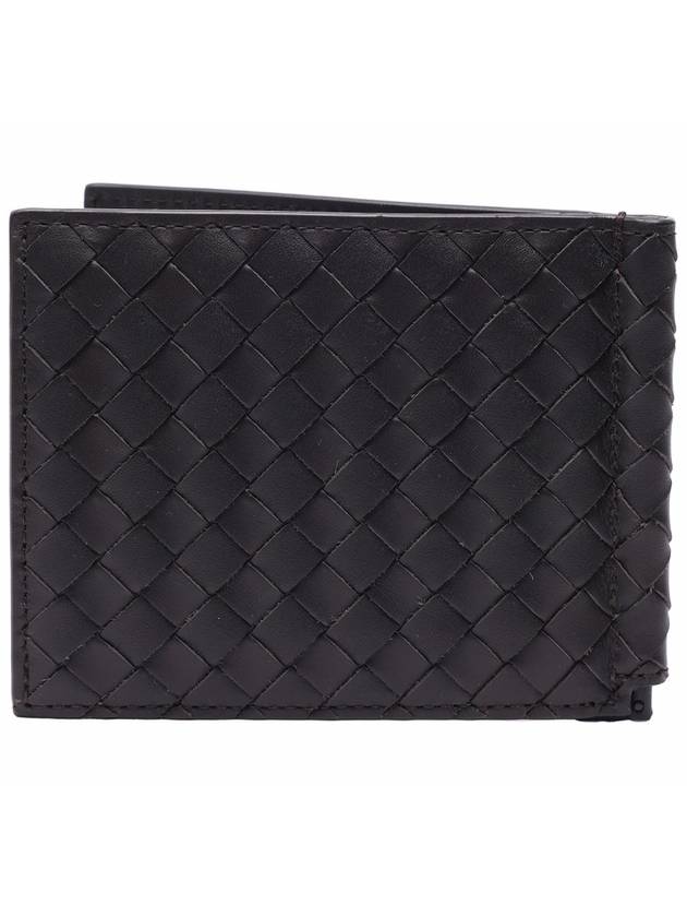 Intrecciato Money Clip Card Wallet Dark Brown - BOTTEGA VENETA - BALAAN 5