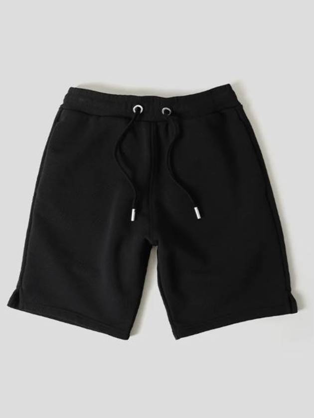 Organic Cotton Fleece Shorts Black - AMI - BALAAN 2
