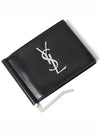 Monogram Money Clip Half Wallet Black - SAINT LAURENT - BALAAN 3