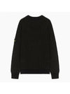 Wappen Patch Cotton Chenille Crew Neck Pullover Knit Top Brown - STONE ISLAND - BALAAN 4