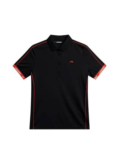 Demi Short Sleeve Polo Shirt Black - J.LINDEBERG - BALAAN 1