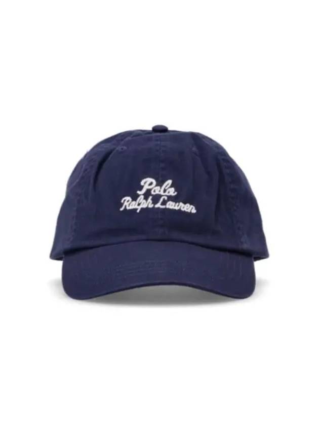 Chain Stitch Logo Ball Cap Navy - POLO RALPH LAUREN - BALAAN 2