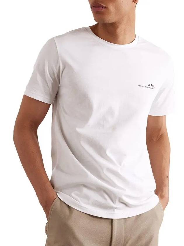 Men's Item Logo Cotton Short Sleeve T-Shirt White - A.P.C. - BALAAN 3