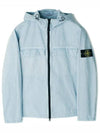 Wappen Old Effect Hooded Jacket Light Blue - STONE ISLAND - BALAAN 2