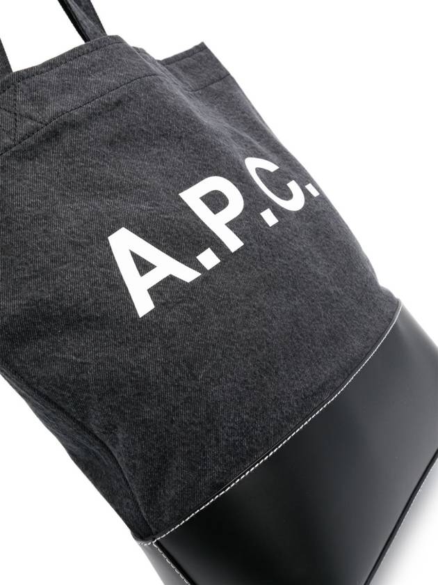 Axel Small Cotton Tote Bag Black - A.P.C. - BALAAN 9