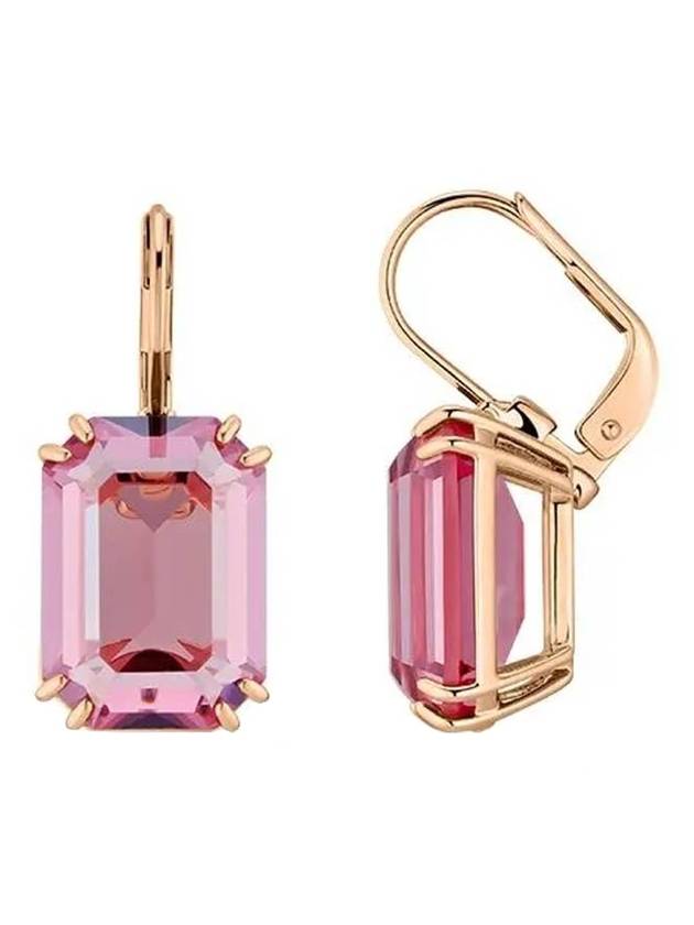 Millenia Octagon Cut Crystal Drop Earrings Pink - SWAROVSKI - BALAAN 1