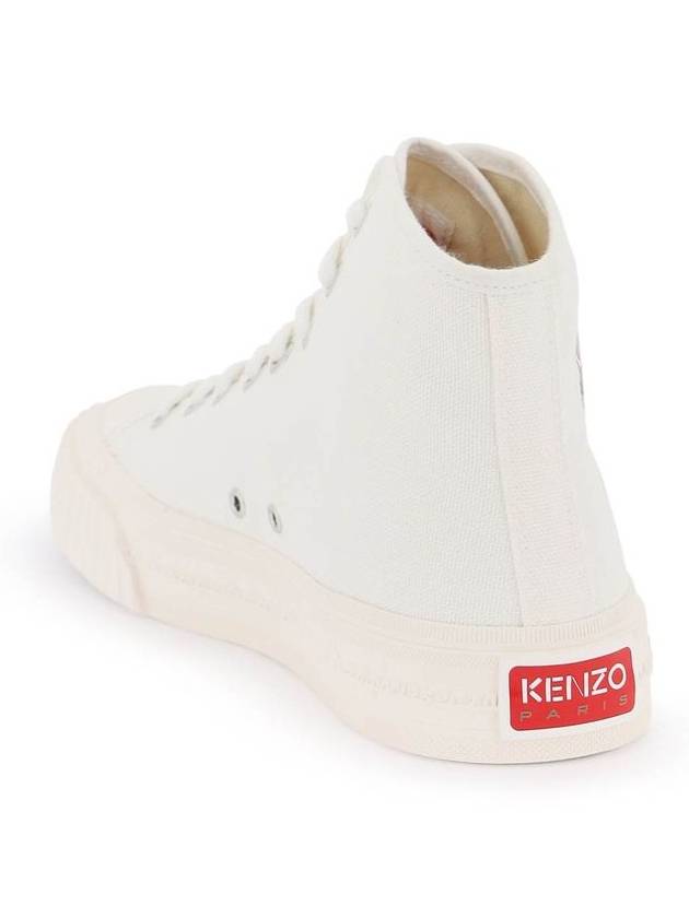 Women's Foxy Canvas High Top Sneakers White - KENZO - BALAAN 4