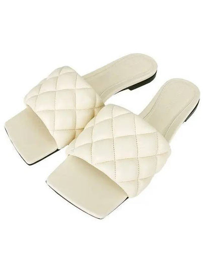 Padded Quilted Slippers Ivory - BOTTEGA VENETA - BALAAN 2