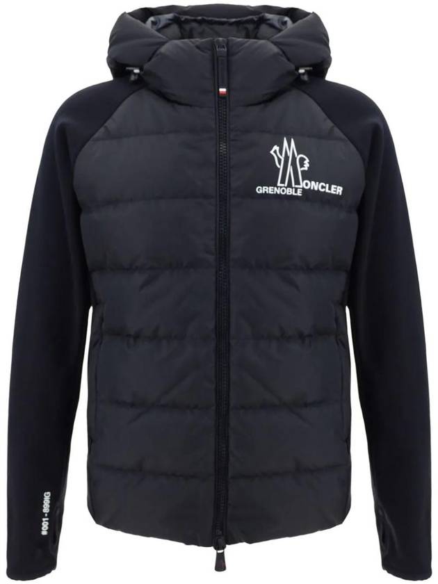 Grenoble Padded Zip-Up Hoodie Black - MONCLER - BALAAN 1