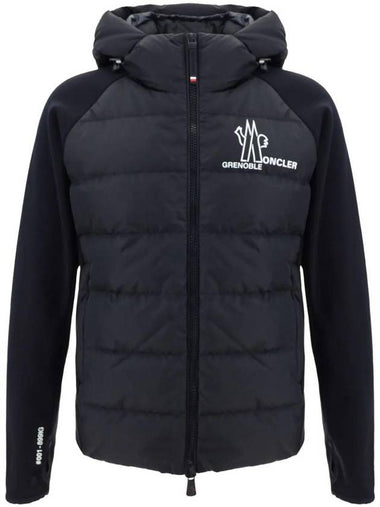 Grenoble Padded Zip-Up Hoodie Black - MONCLER - BALAAN 1