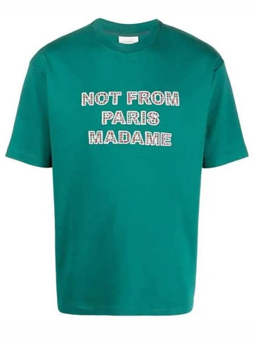 Drold Monsieur Slogan Short Sleeve TShirt Green TS137 CO002 - DROLE DE MONSIEUR - BALAAN 1