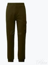 Diagonal Raised Fleece Track Pants Green - CP COMPANY - BALAAN 2