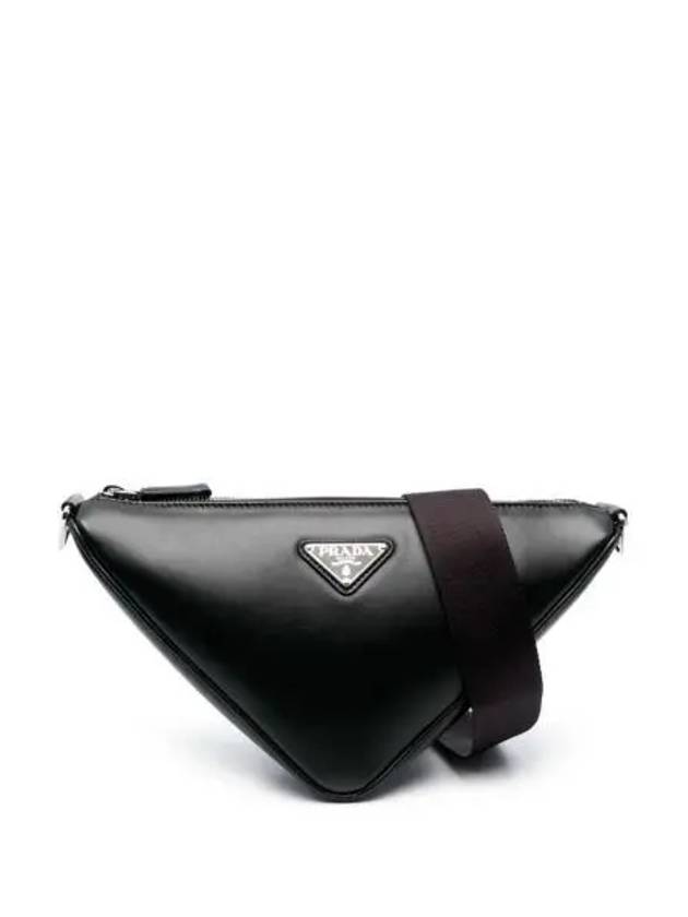 Triangle Logo Cross Bag Black - PRADA - BALAAN 2