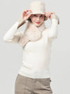 Doyou Know MC Women s Double sided Tissue Color Ivory Turtleneck DO62242KT18 - DOYOUKNOWMC GOLF WEAR - BALAAN 4