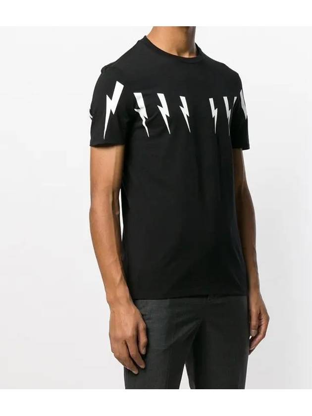 bolt print short sleeve t-shirt black - NEIL BARRETT - BALAAN 5