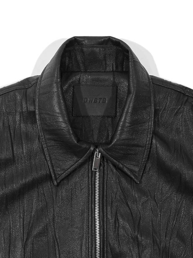 Wrinkle Leather Jacket Black - C WEAR BY THE GENIUS - BALAAN 11